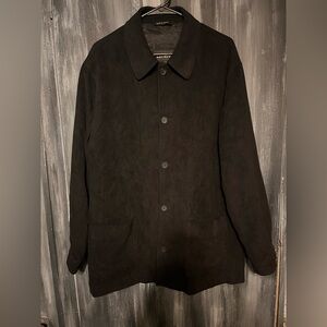 Lineage black suede jacket size large